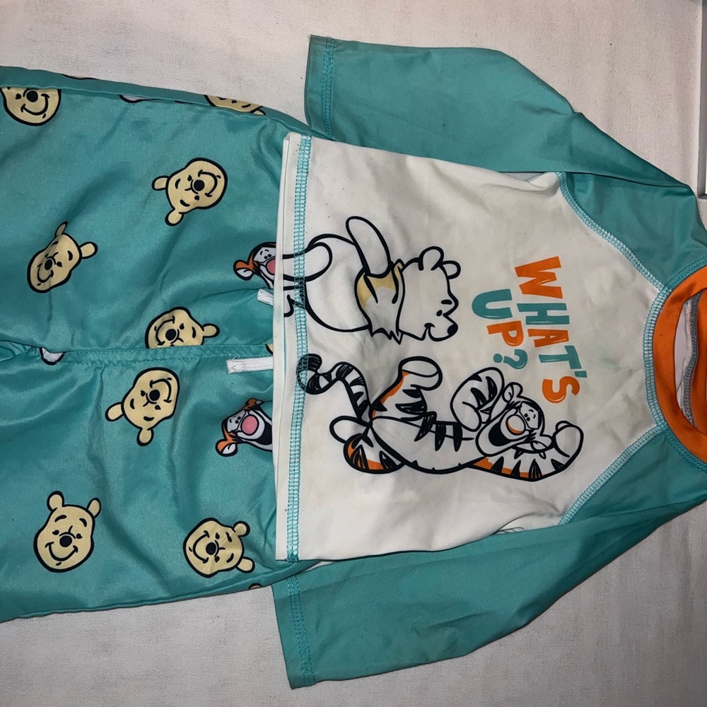 Disney Baby Pooh and Tigger bathing suit- Teal and Orange